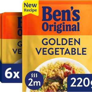 BEN'S ORIGINAL Golden Vegetable Microwave Rice, 6 × 220g Pouches